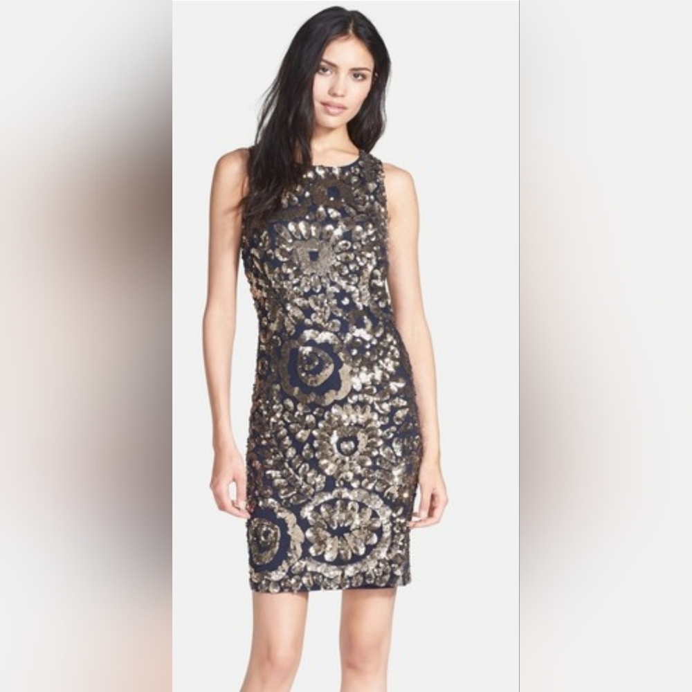 Pisarro Nights Beaded MIDI Dress Size 4